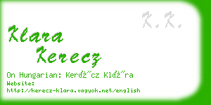 klara kerecz business card